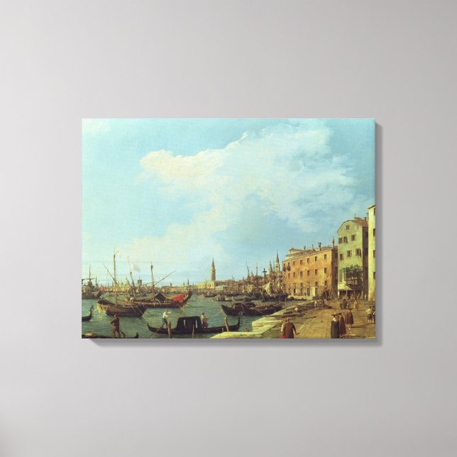 The Riva Degli Schiavoni, 1724-30 Canvas Print (Front)