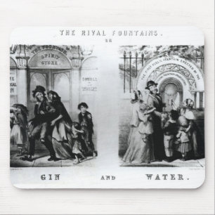The Rival Fountains or Gin and Water Mouse Pad