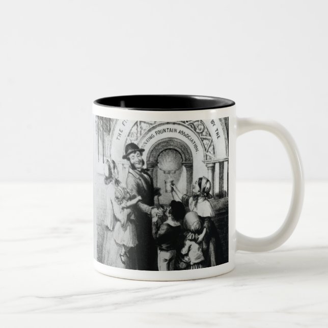 The Rival Fountains or Gin and Water Two-Tone Coffee Mug (Right)