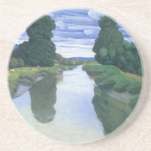 The River at Berville by Felix Vallotton, Fine Art Coaster