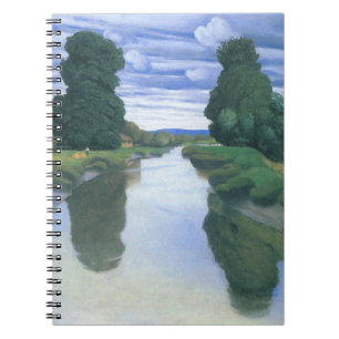 The River at Berville by Felix Vallotton, Fine Art Spiral Notebook