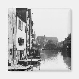 The River Gera at Erfurt, Thiringia, c.1910 Magnet