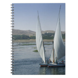 The River Nile and sailing boats used as Spiral Notebook