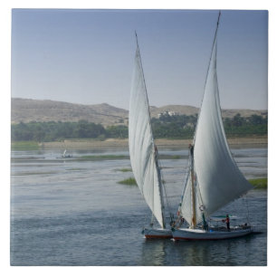 The River Nile and sailing boats used as Tile