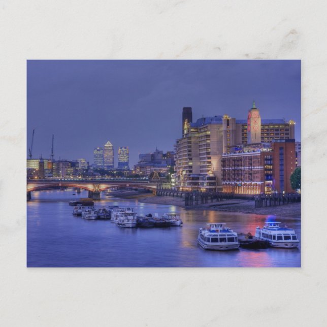 The River Thames at Dusk Postcard (Front)