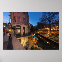 The Riverwalk At Dusk In Downtown San Antonio 2