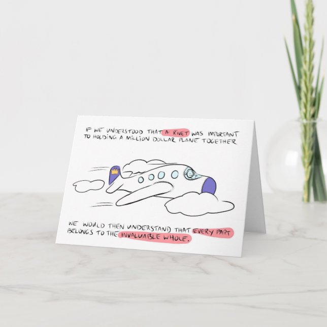 The Rivets on a Plane Greeting Card (Front)