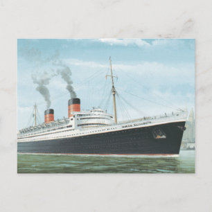The RMS Queen Elizabeth Sailing Postcard