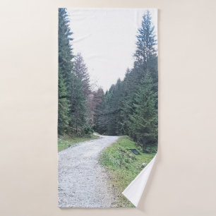 The Road Between Pines - Wild Nature Romania Bath Towel Set
