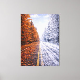 The Road Between Seasons – Time and Choice  Canvas Print
