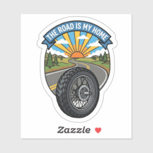 The Road Is My Home Biker Motorcycle Vinyl