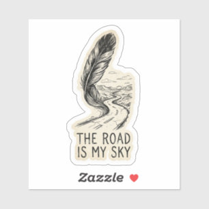 The Road Is My Sky Eagle Feather Decal