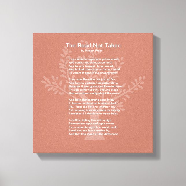 The Road Not Taken, Canvas Print (Front)