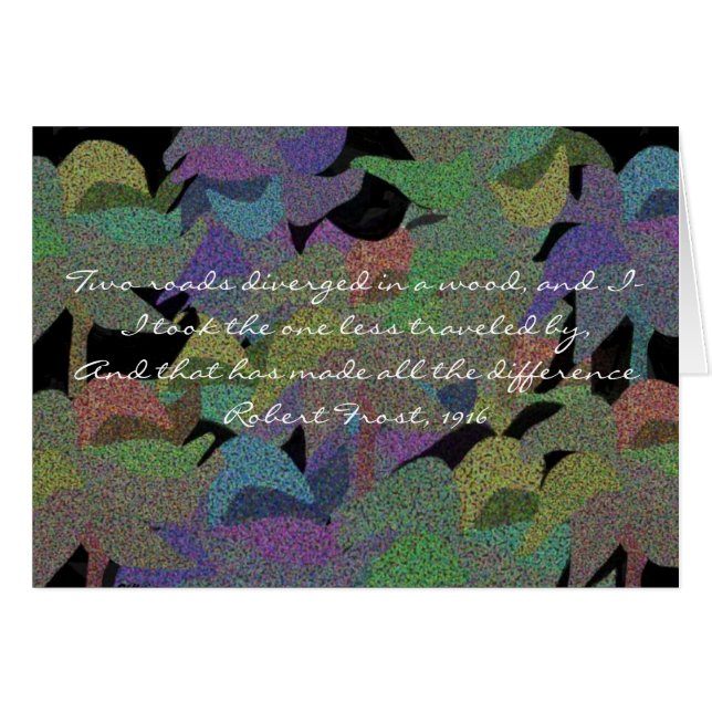 The Road Not Taken Card (Front Horizontal)