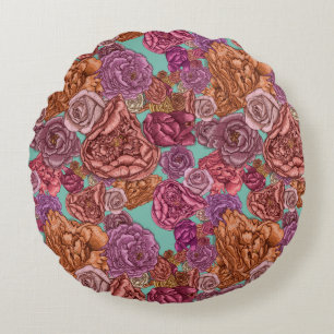 The road not taken poem round cushion