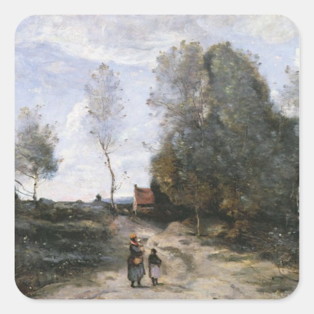 The Road Square Sticker (Front)