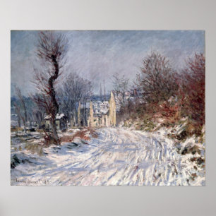 The Road to Giverny, Winter, 1885 Poster
