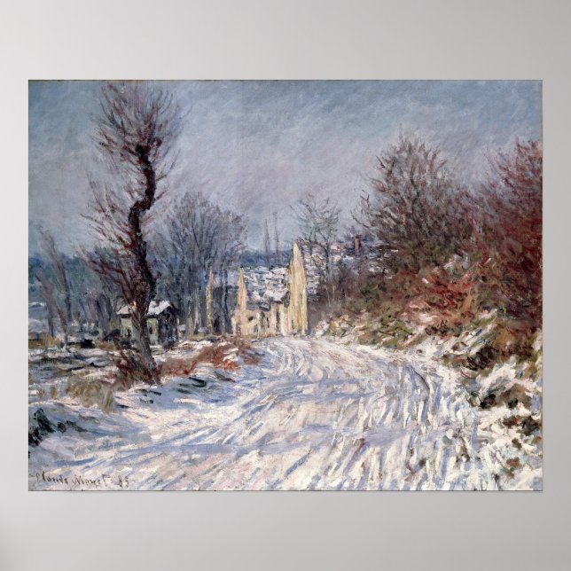 The Road to Giverny, Winter, 1885 Poster (Front)