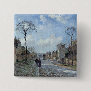 The Road to Louveciennes, 1872 15 Cm Square Badge