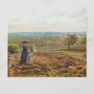 The Road to Rouen, Pontoise by Camille Pissarro Postcard