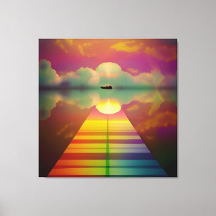 The road to the unknown destination canvas print