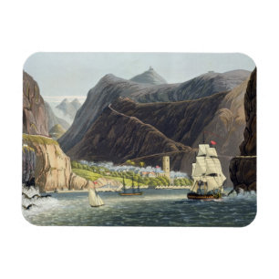 The Roads, St. Helena, engraved by Robert Havell ( Magnet