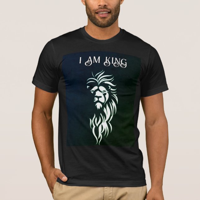 "The Roar of Power: Lion Encircled by Serpent" T-Shirt (Front)