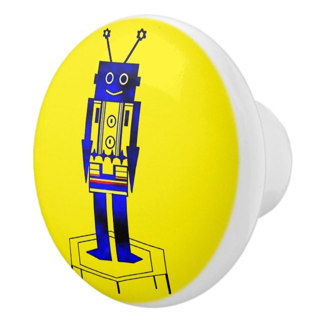 "The Robot"  Ceramic Knob (Right)