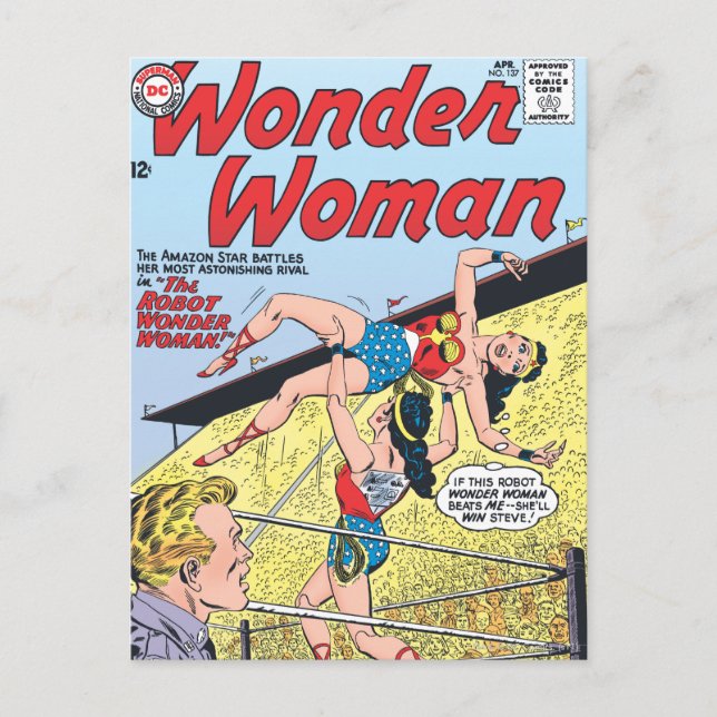 The Robot Wonder Woman Postcard (Front)