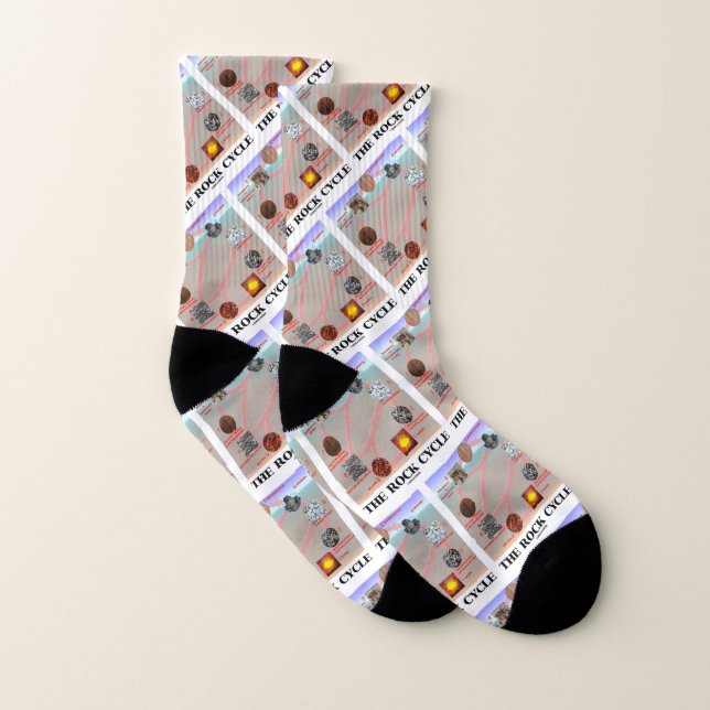 The Rock Cycle Geology Earth Science Socks (Pair)