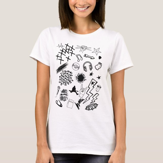 The rock music collage T-Shirt (Front)
