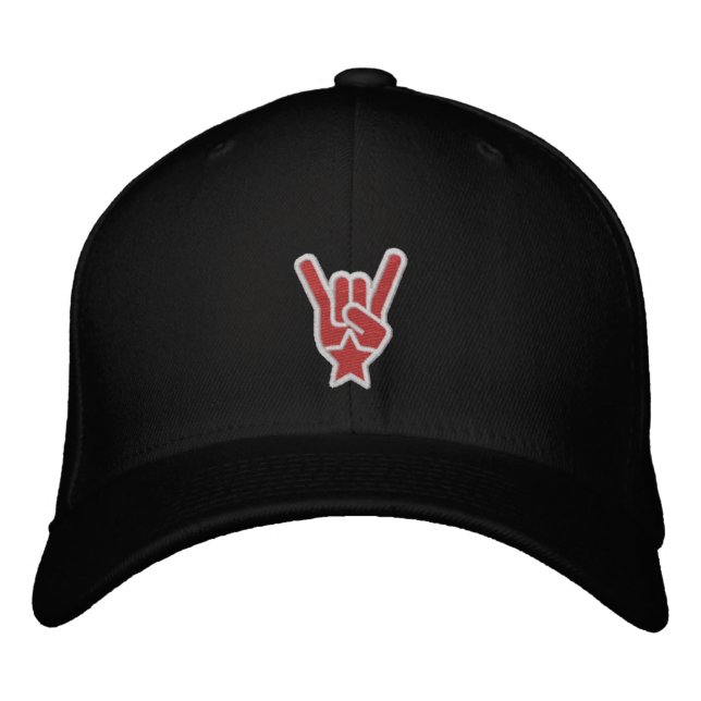 The Rock Sign Embroidered Hat (Front)