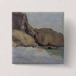 The Rocks at Vallieres, near Royan 15 Cm Square Badge