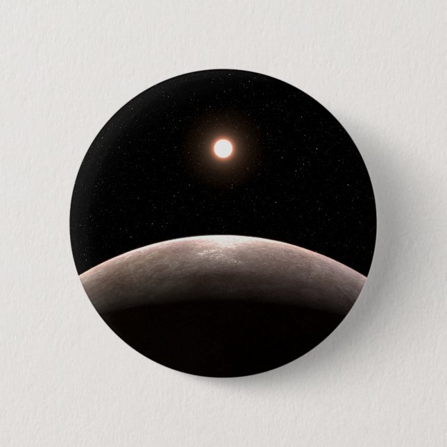 The Rocky Exoplanet Lhs 475 B And Its Host Star. 6 Cm Round Badge (Front)