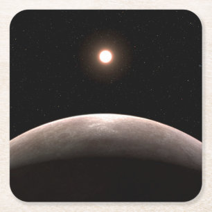 The Rocky Exoplanet Lhs 475 B And Its Host Star. Square Paper Coaster