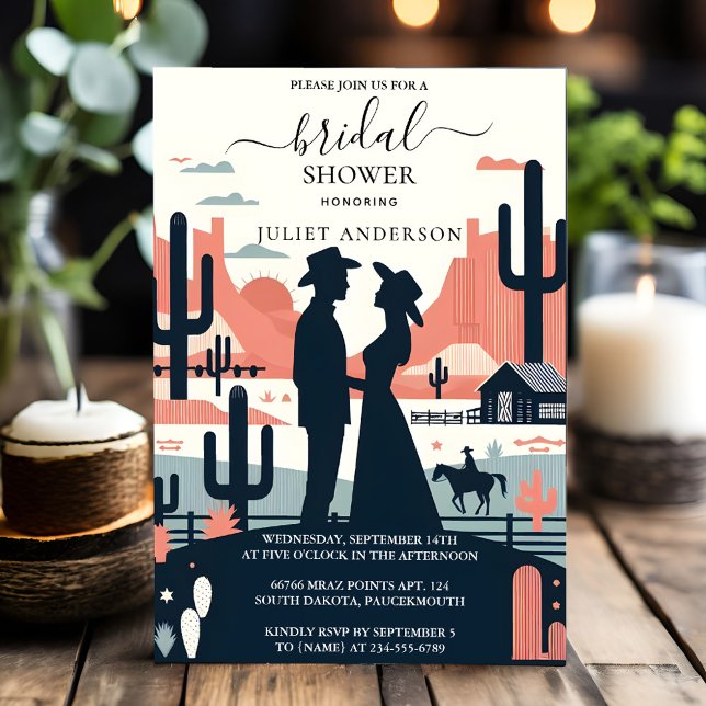 The Rodeo Retro Horse Rustic Western Bridal Shower Invitation (Creator Uploaded)
