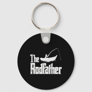 The Rodfather Fun Fishing Fathers Day Movie Pun Da Key Ring