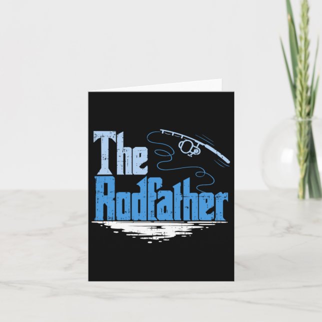 The Rodfather Funny Fishing Parody  Card (Front)