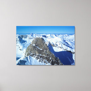 The Roggspitze St Anton Holiday Card Canvas Print