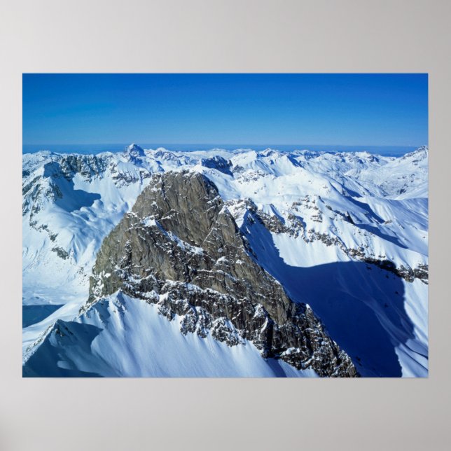 The Roggspitze St Anton Holiday Card Poster (Front)