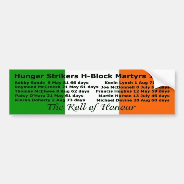 The Roll of Honour Bumper Sticker (Front)