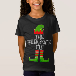The Roller Skating Elf Cute Group Matching Family  T-Shirt