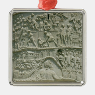 The Roman army crossing the Danube Metal Tree Decoration