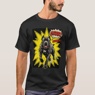 The Roman Bodyguard: Vibrant Cane Corso Pop Art T-Shirt