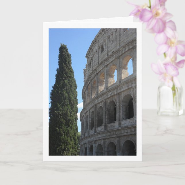 The Roman Colosseum, Rome, Italy Card (Orchid)