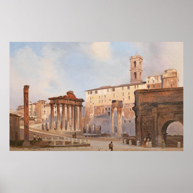 The Roman Forum by Ippolito Caffi  Poster (Front)