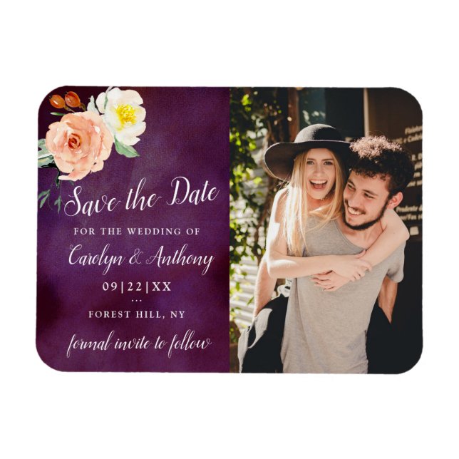 The Romance In Bloom Wedding Collection Magnet (Horizontal)