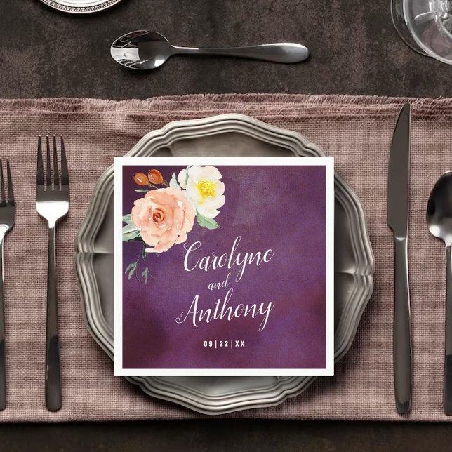 The Romance In Bloom Wedding Collection Napkin (Creator Uploaded)