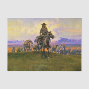 “The Romance Makers” Western Art by Charles M Russ Tissue Paper