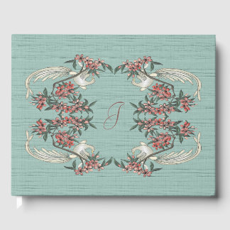 The Romance of Silk Aqua Guest Book